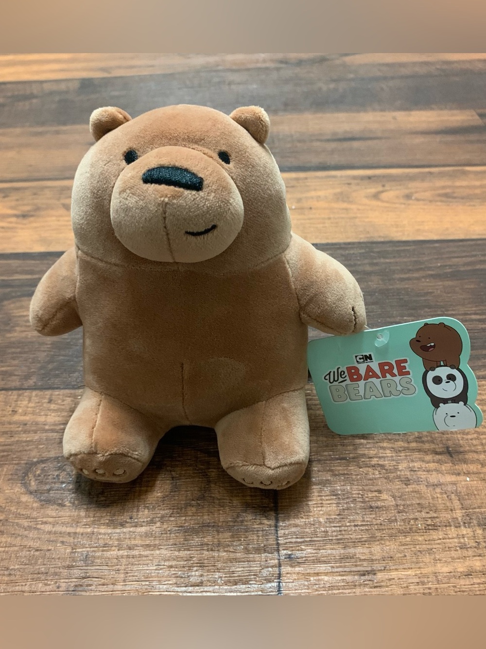 We Bare Bears 7" Grizzly Bear Sitting Warner Toy Factory Cartoon Network NWT